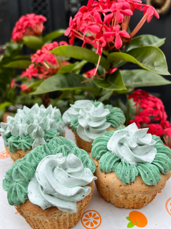 bánh cupcake từ bột tảo xoắn lavigen